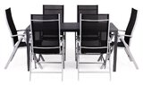 Komplet mebli stół + 6 krzeseł regulowanych - szary