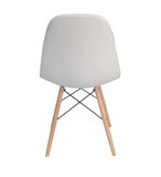 Krzesło "Bari"- białe z bukowymi nogami