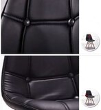 Krzesło "Bari"- czarne z bukowymi nogami