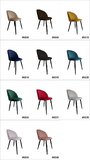Krzesło Coli z czarnymi nogami - różne kolory tkaniny