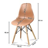 Krzesło "Monza" z bukowymi nogami - brązowy