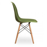 Krzesło "Monza"- zielone z bukowymi nogami