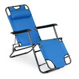 Leżak fotel ogrodowy plażowy - Niebieski