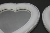 Lustro 3-częściowe Serce białe - 24,5x1,5x25 cm