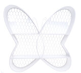 Półka metalowa Motyl biały mały - 37x8x35 cm