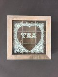 Pudełko drewniane na herbatę z 9 przegródkami