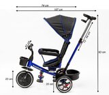 Rower rowerek trójkołowy wózek z daszkiem - granat