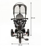 Rower rowerek trójkołowy wózek z daszkiem - szary