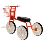 Rowerek trójkołowy retro z koszykiem Czerwony