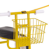 Rowerek trójkołowy retro z koszykiem Żółty