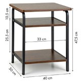 Stolik kawowy loft nowoczesny 3 poziomy 