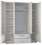 Szafa garderoba "Delux" 160 cm - biała 