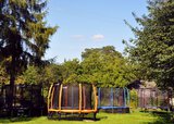 Trampolina Ogrodowa 312cm/10ft pomarańczowa Maxy Comfort Z Wewnętrzną siatką
