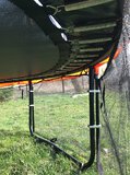 Trampolina Ogrodowa 312cm/10ft pomarańczowa Maxy Comfort Z Wewnętrzną siatką