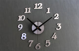 Zegar Ścienny srebrny 12 godzin