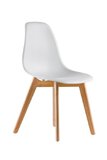 Krzesło / zestaw krzeseł Wenecja - biały z bukowymi nogami