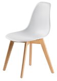 Krzesło / zestaw krzeseł Wenecja - biały z bukowymi nogami