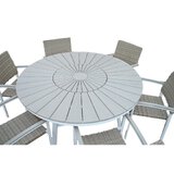 Zestaw ogrodowy "Kapi II" - stół okrągły + 6 krzeseł