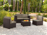 Zestaw ogrodowy "Korfu" - sofa + 2 fotele + stolik