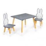 Zestaw stolik +2 krzesła meble dla dzieci "Króliczki"