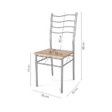 Zestaw kuchenny "Nela" stół + 4 krzesła - jasny brąz