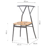 Zestaw stołowy "Triangle" 4 krzesła + stół - jasny brąz